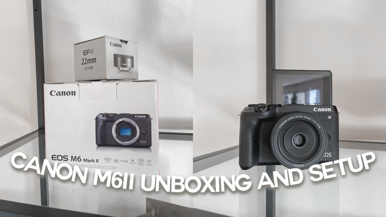 Canon m6 mark ii unboxing + setup & new favorite *affordable* canon lens (blurry bokeh effect)