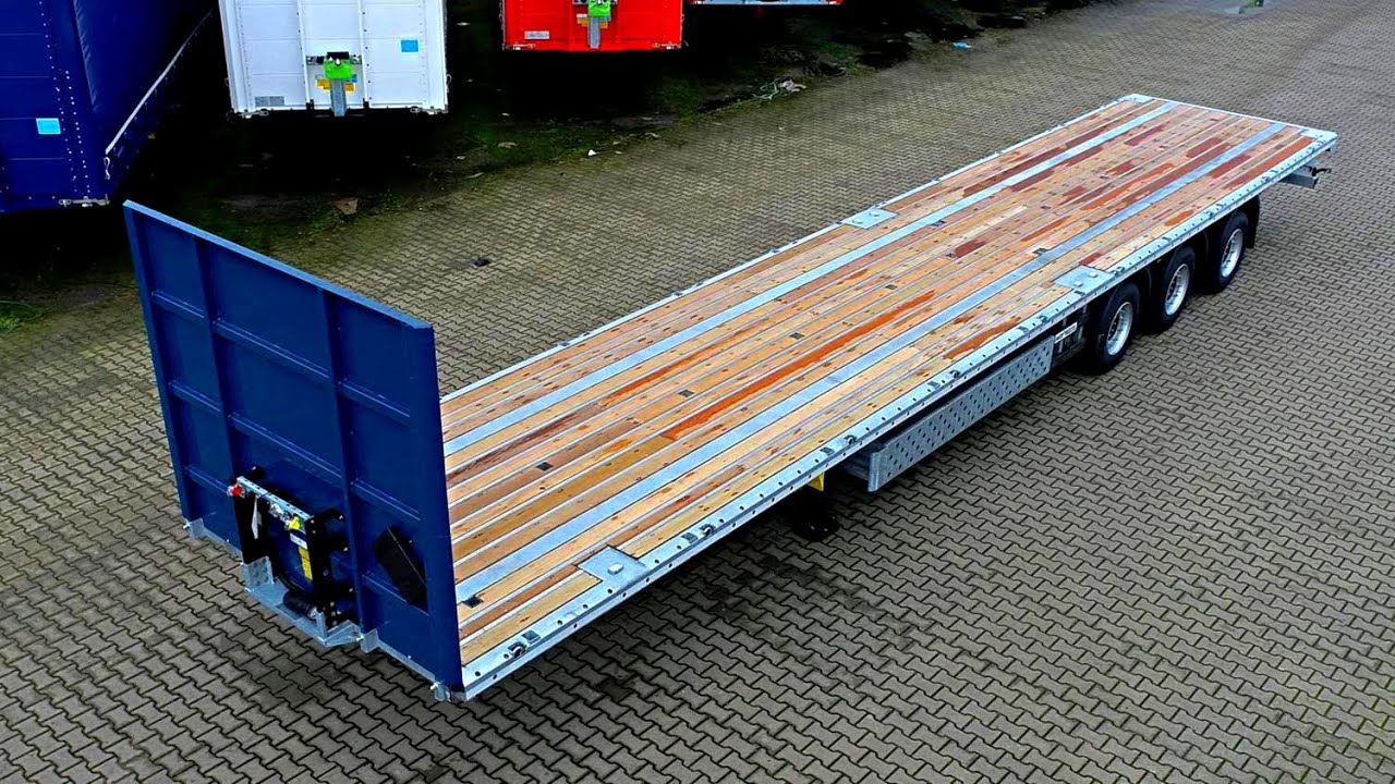 WEB TRAILER Plateau-Auflieger mit Hartholzboden und Containerverriegelungen