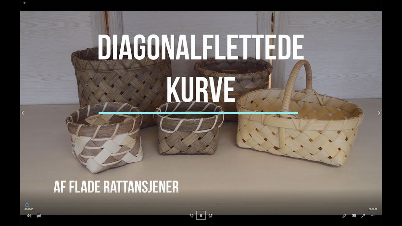 Diagonalflettede kurve af rattan
