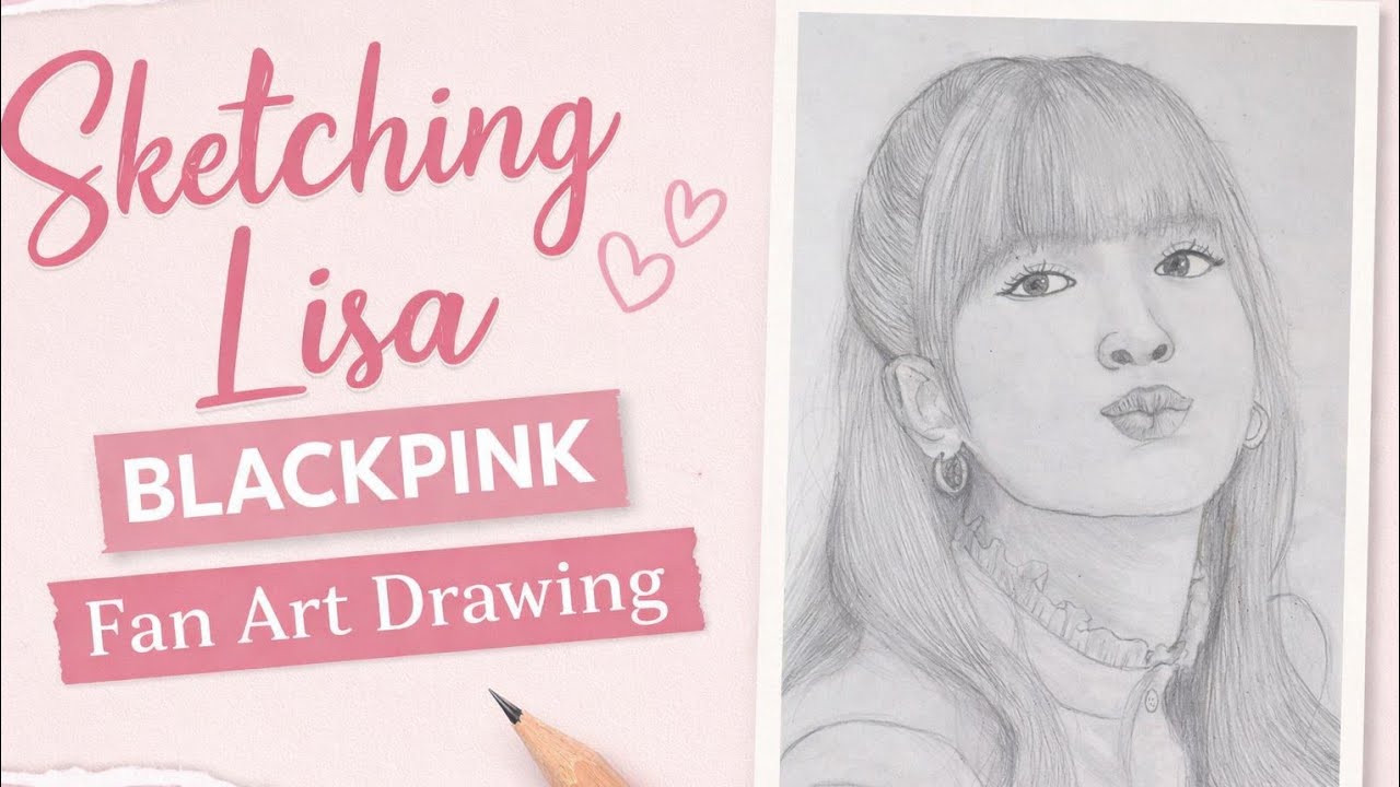 K-Pop Fan Art 🎤 | Drawing Lisa from Blackpink | part 2 | step by step tutorial |@My Art Gallery Hub 