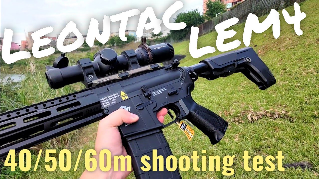 新手不用改!!原廠電動槍射程60米 Leontac LEM4 G&G CM16 ETU AEG shooting test