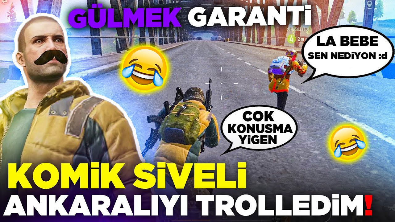 KOMİK ŞİVELİ ANKARA&rsquo;LILARI TROLLEYİP KIŞKIRTTIM🤣 G&Uuml;LMEKTEN YARILACAKSINIZ😂 #xoneDAYI PUBG MOBİLE