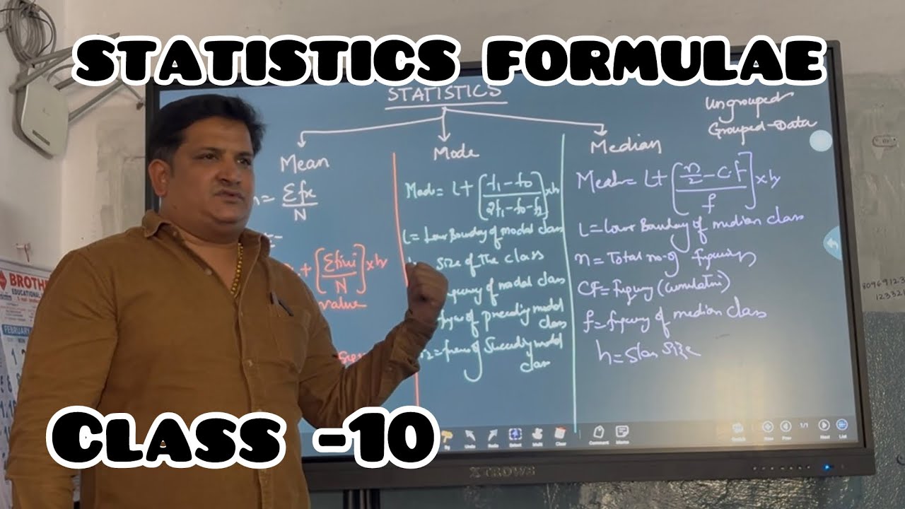 Class-10 STATISTICS FORMULAE