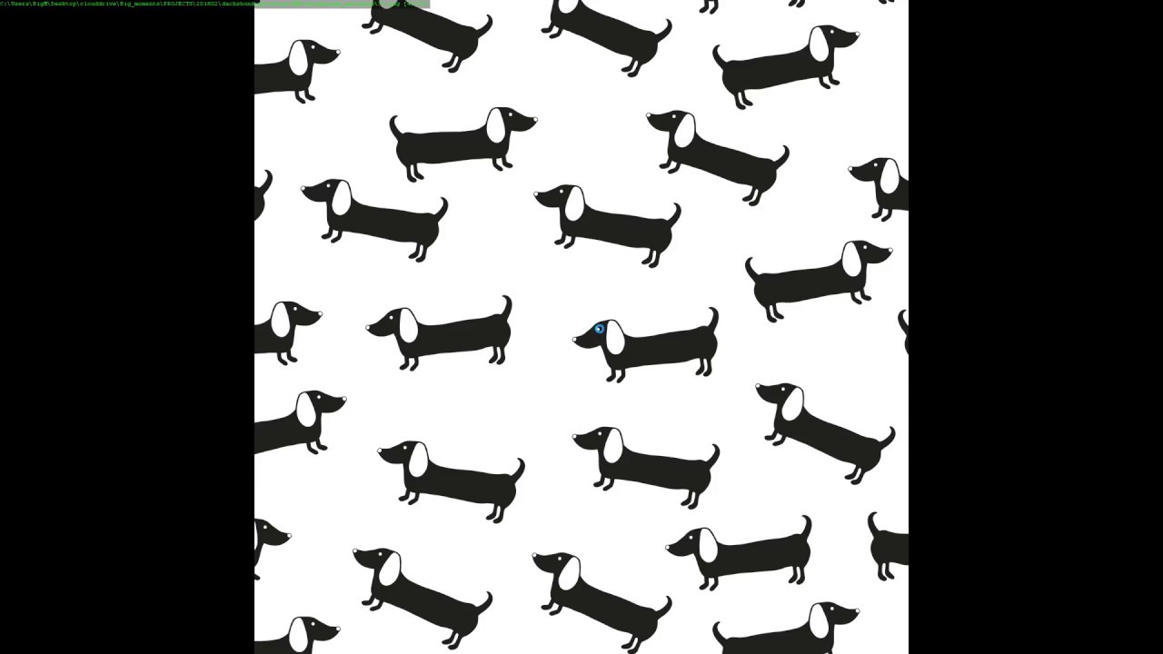 Dachshund pattern in Adobe Illustrator CC