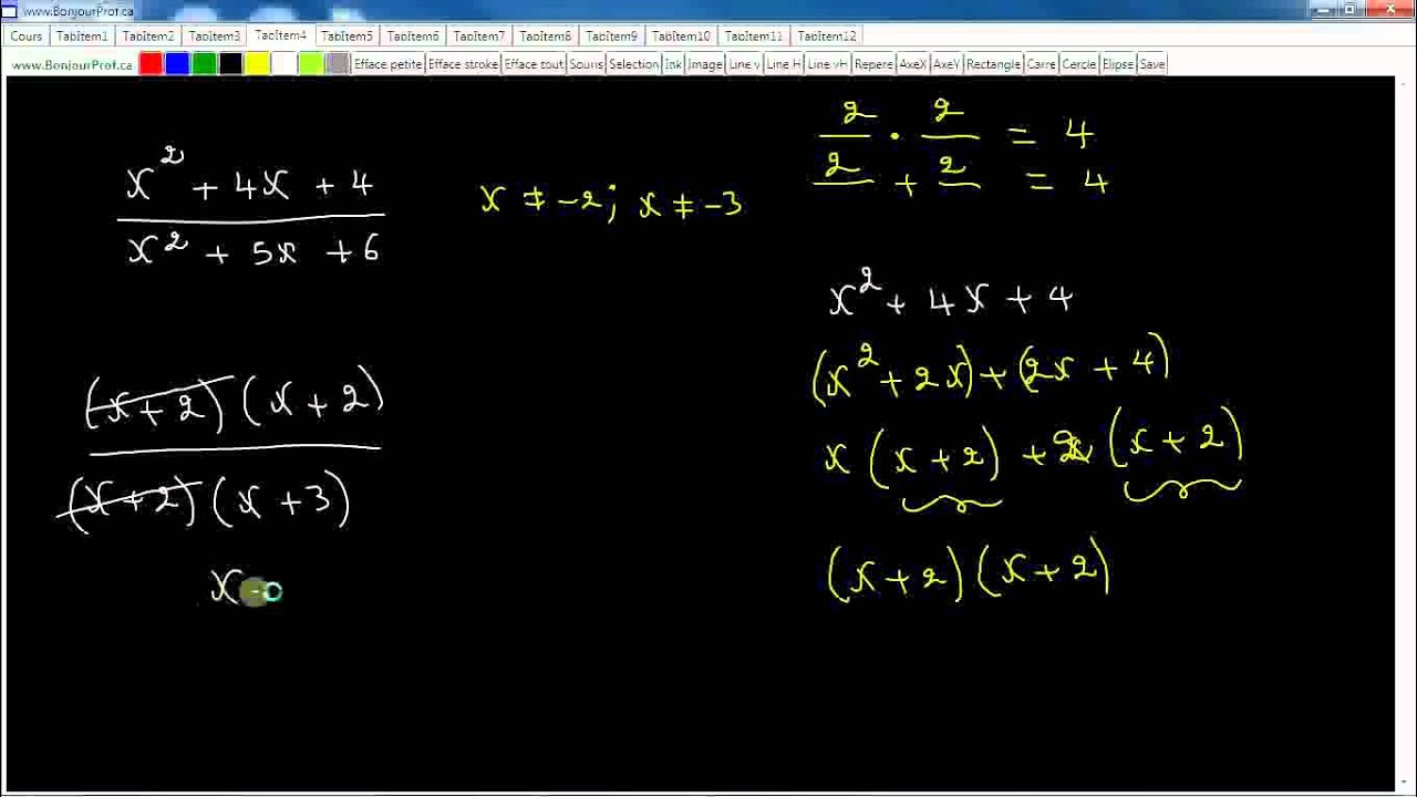 Secondaire 4 SN Québec : 2-3-1 Simplification d'expression rationnelle