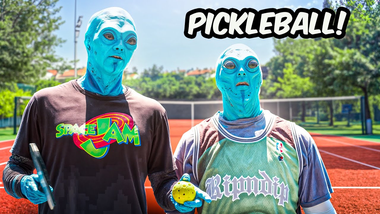 Aliens play pickleball for the first time!