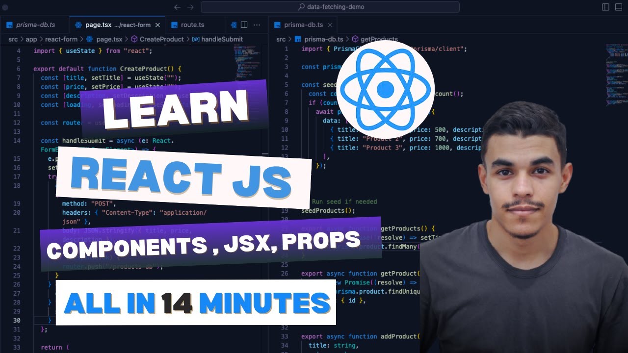 React Crash Course - Components, Props & JSX Explained for Beginners! 🚀