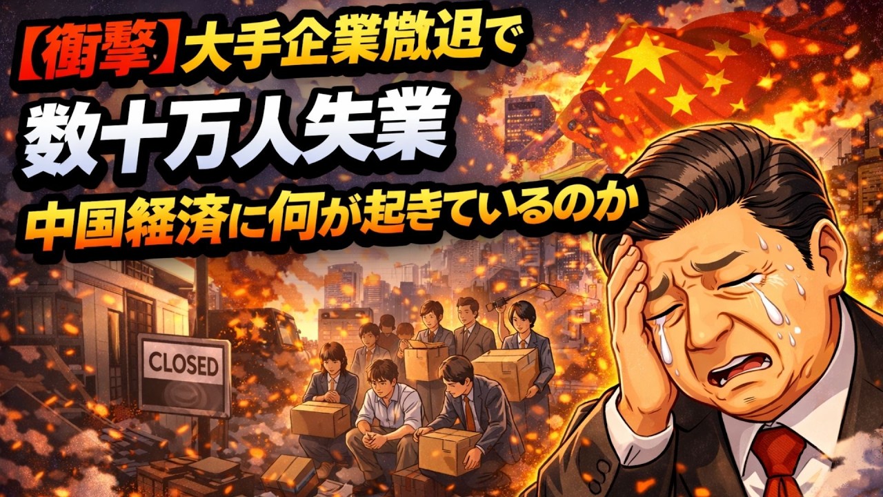 【衝撃】大手企業撤退で数十万人失業、中国経済に何が起きているのか