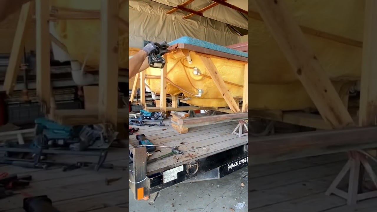 hot tub repair 🔨 #carpenter #diy #work #build #trade #fyp #woodworking #hot #doityourself #makita
