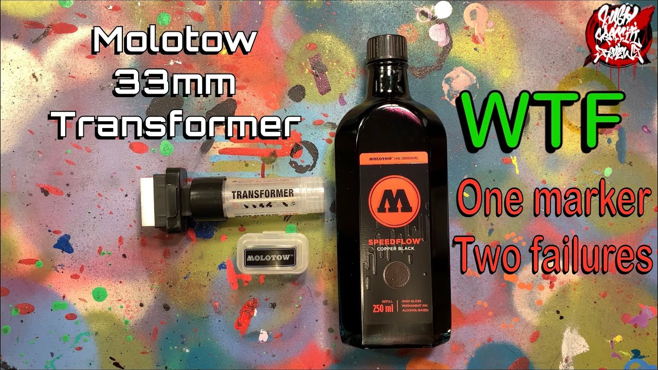 Graffiti marker review Molotow 33mm transformer marker(short body) review