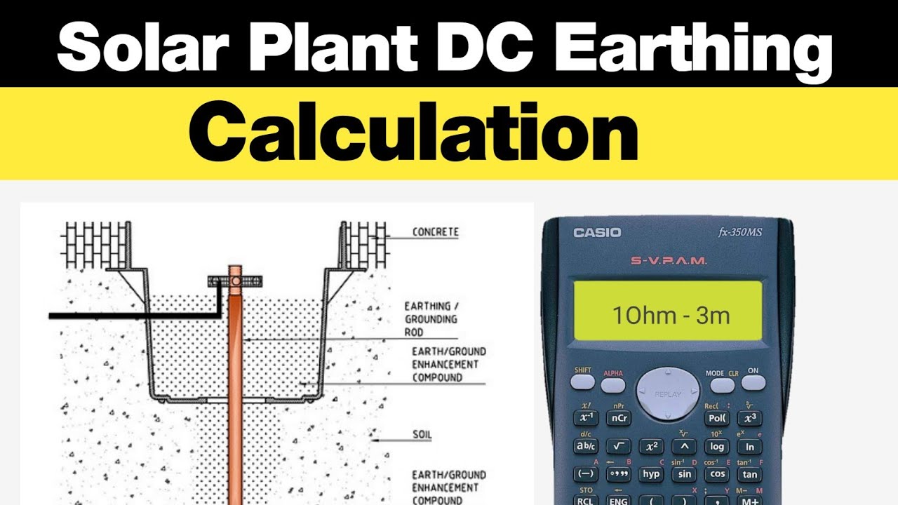 Solar DC earthing calculation  DC Earthing Formula  Earthing Formula Sheet