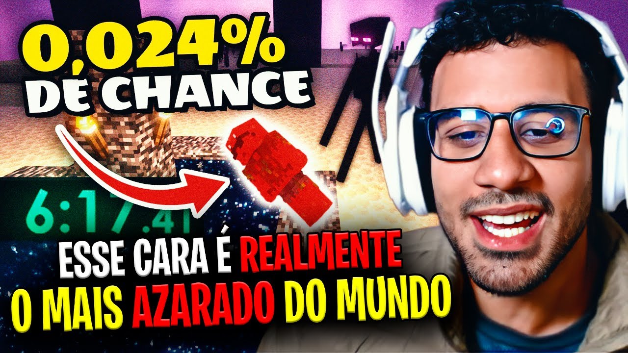 🚨 O SPEEDRUNNER MAIS AZARADO DE MINECRAFT! ABSOLUT REAGE AO CARA QUE PERDEU 3 RECORDES MUNDIAIS