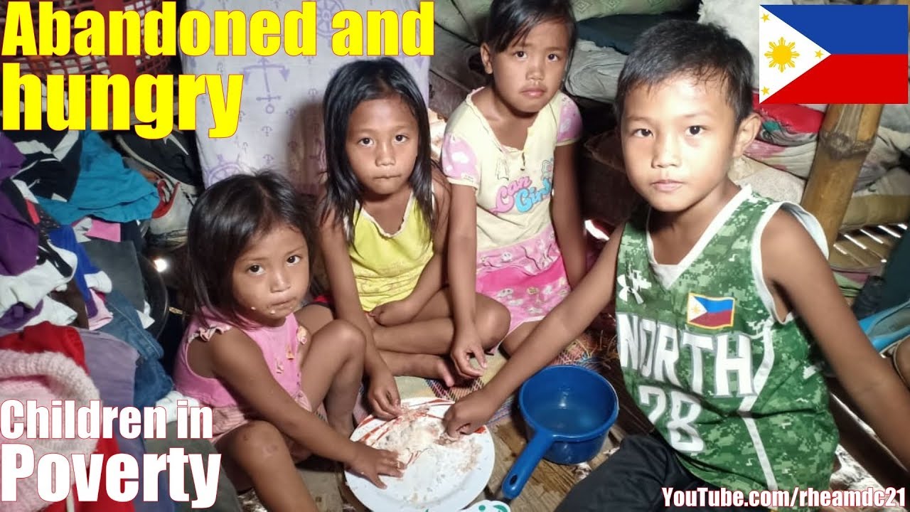 Abandoned and Hungry Filipino Children of the Philippines. Filipinos Who Live in Poverty