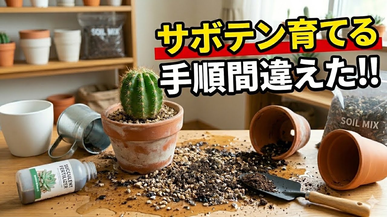 【知的障害を持つ俺の日記そらるんるん】　サボテン育てる　手順間違えた。