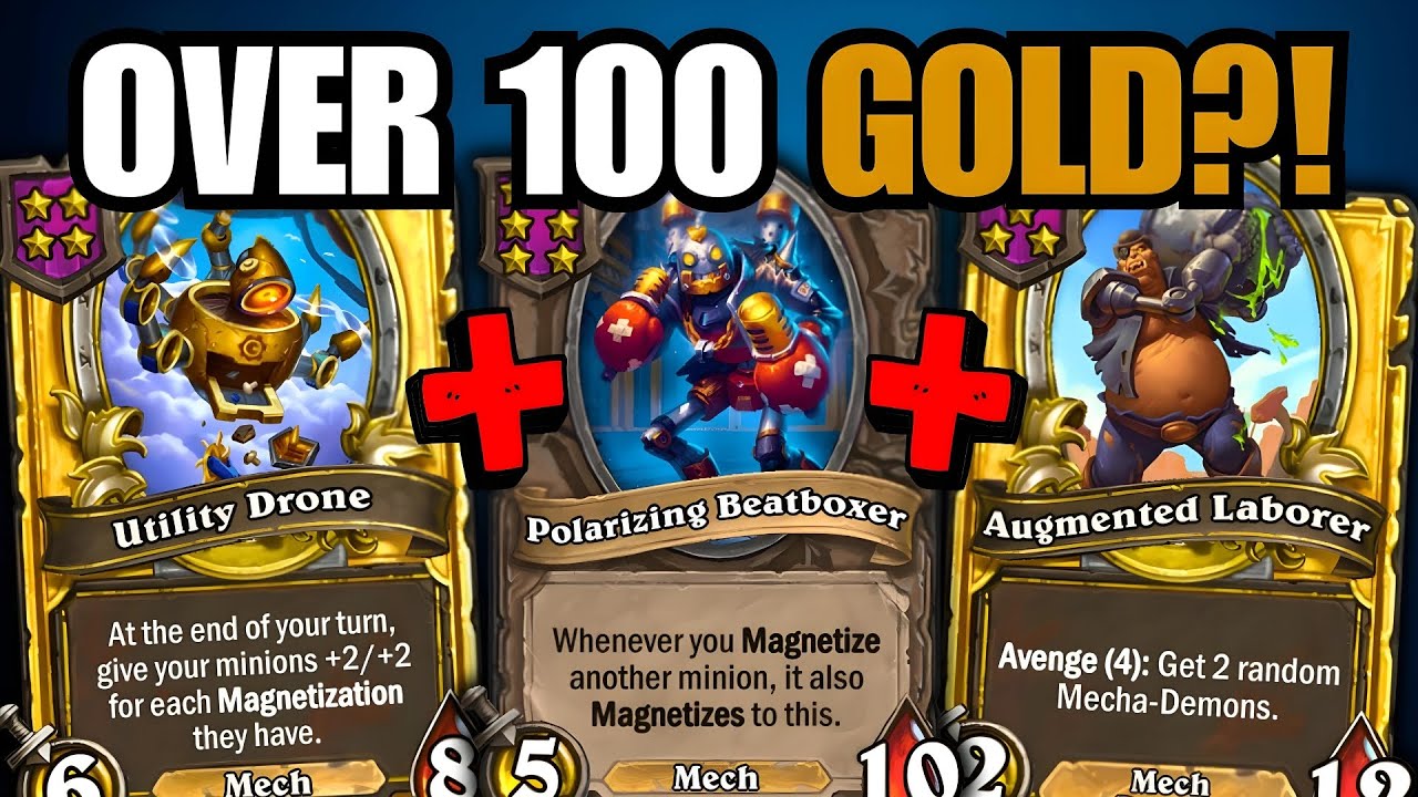 STARTING my turn with 145GOLD?! Beatboxer, Accord-o-Tron and Fluidity | Hearthstone Battlegrounds