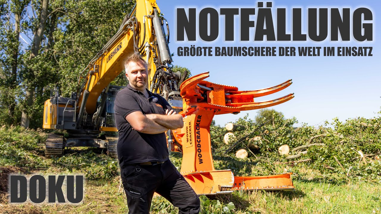 Notfällung - Marcus fällt Pappeln mit der weltgrößten Baumschere 🌳| DOKU