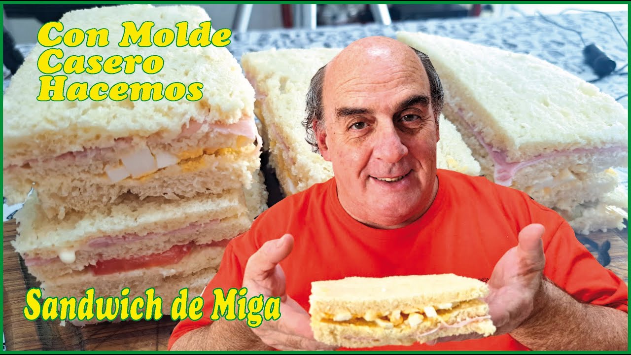 Con un molde casero hacemos Sandwich de miga .!!
