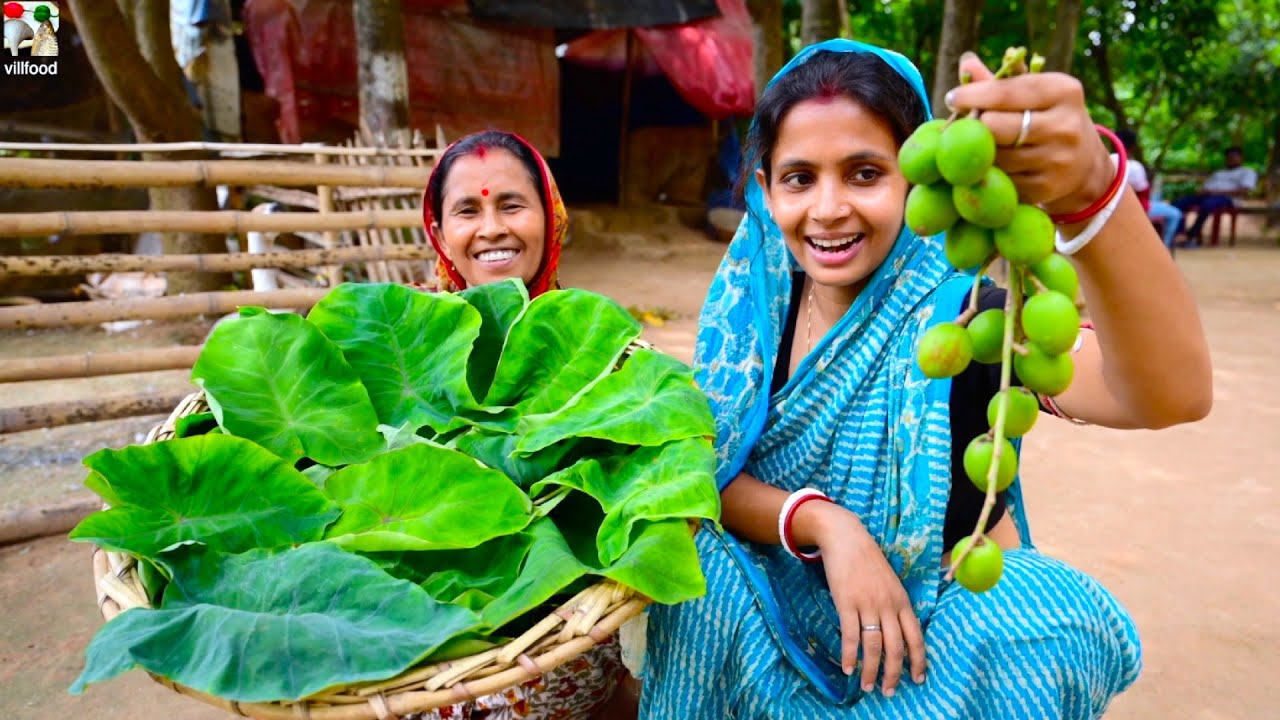 সঠিক ভাবে কচু পাতা রান্নার পদ্ধতি | কচু পাতা রেসিপি | Bengali famous Kochu Pata recipe by villfood