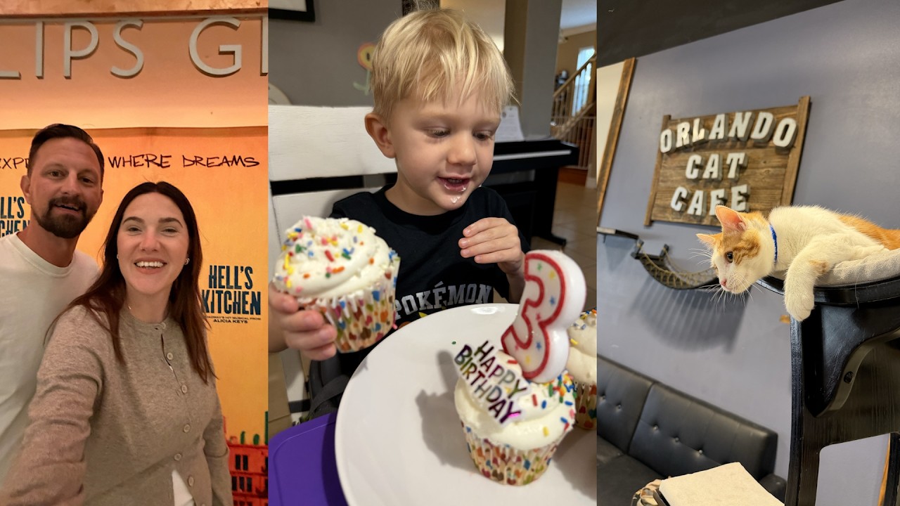 Oliver Is 3 Now, We Went To The Orlando Cat Cafe & Saw Hell's Kitchen! | Home Vlog