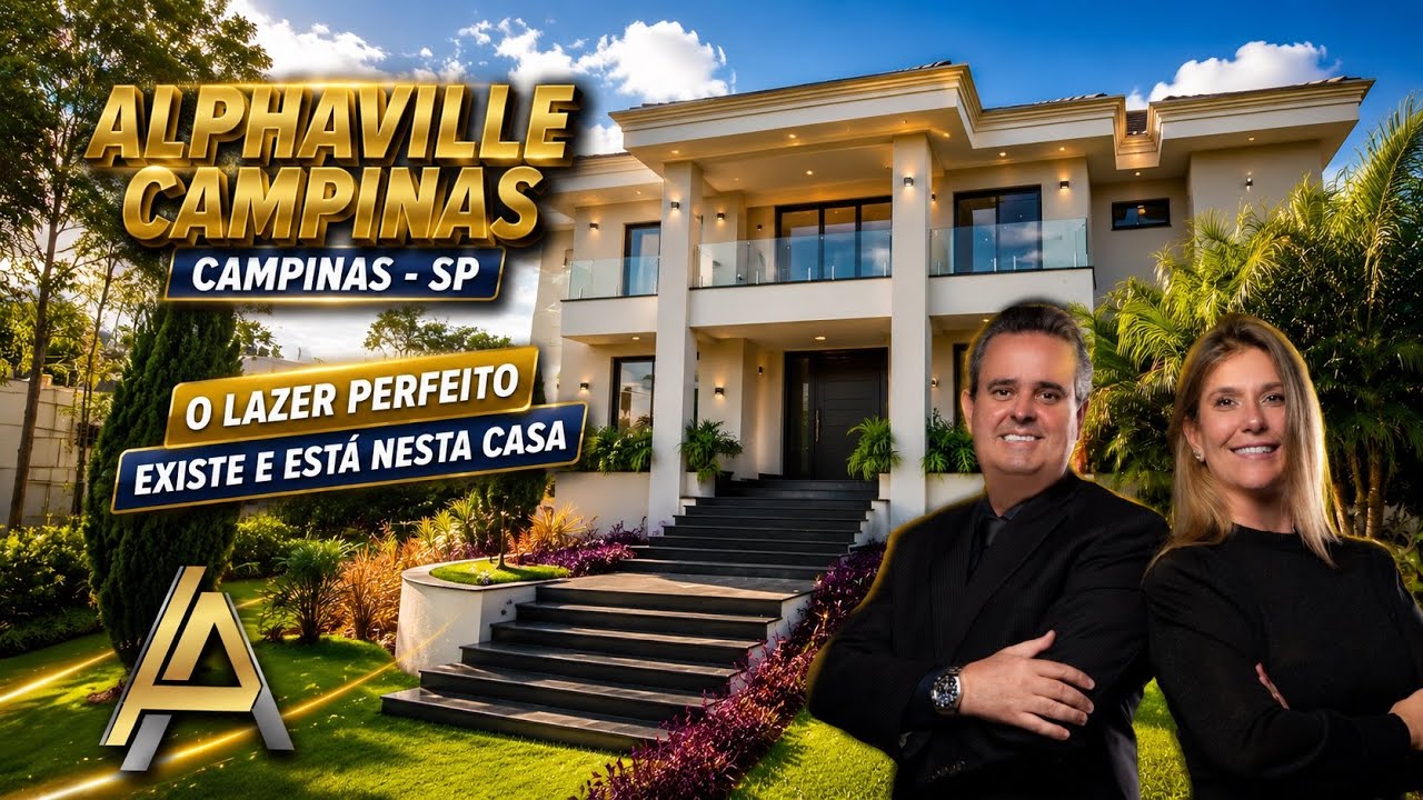 MANSÃO DE R$ 16.990.000,00 NO ALPHAVILLE CAMPINAS - MOBILIADA LAZER EXCEPCIONAL COM ÁREA PRESERVADA