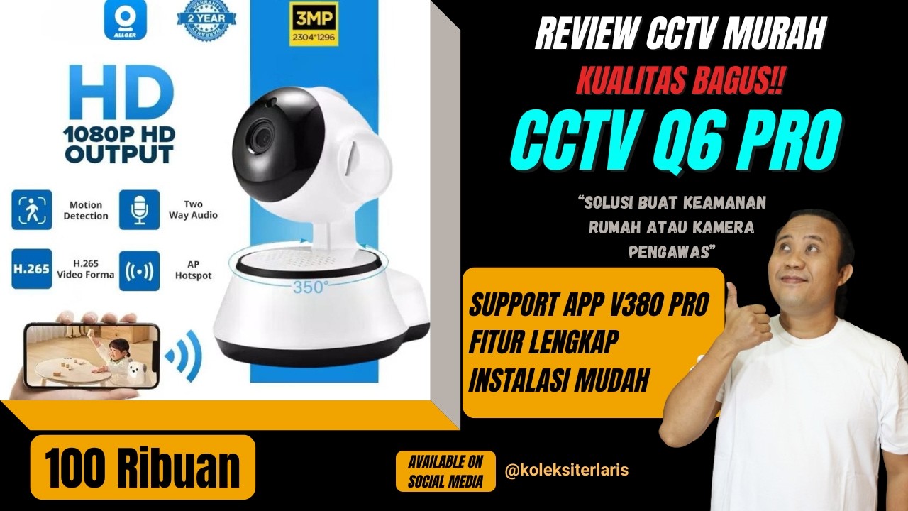 Review CCTV V380 Pro Harga 100 Ribuan - CCTV Murah Berkualitas - Q6 Pro Franwell