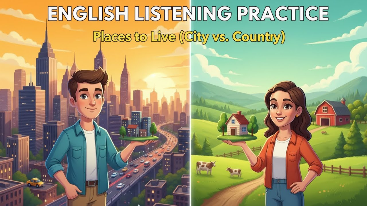English Conversation Practice | City Life vs. Country Life 🏙️ | A2-B1 Level | SciFluency Podcast