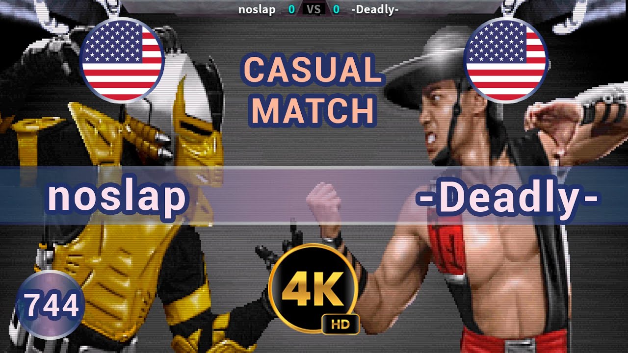 UMK3 - 🇺🇸 noslap vs -Deadly- 🇺🇸 CASUALS / 4K 60 FPS #umk3 #ultimatemortalkombat3 #t99h #fightcade