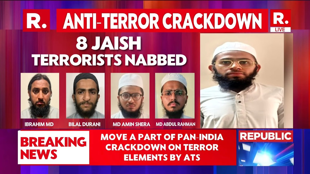 BREAKING: Gujarat ATS Arrests 8 Alleged Jaish-e-Mohammed Operatives Across Gujarat & Madhya Pradesh