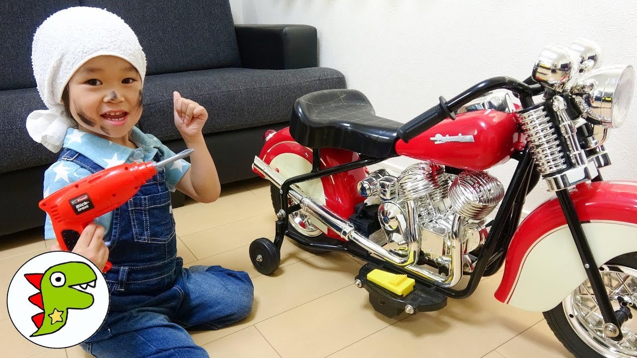 レオくんの修理屋さん！もぐりん号もだだんだんもバイクも全部修理するよ！トイキッズ