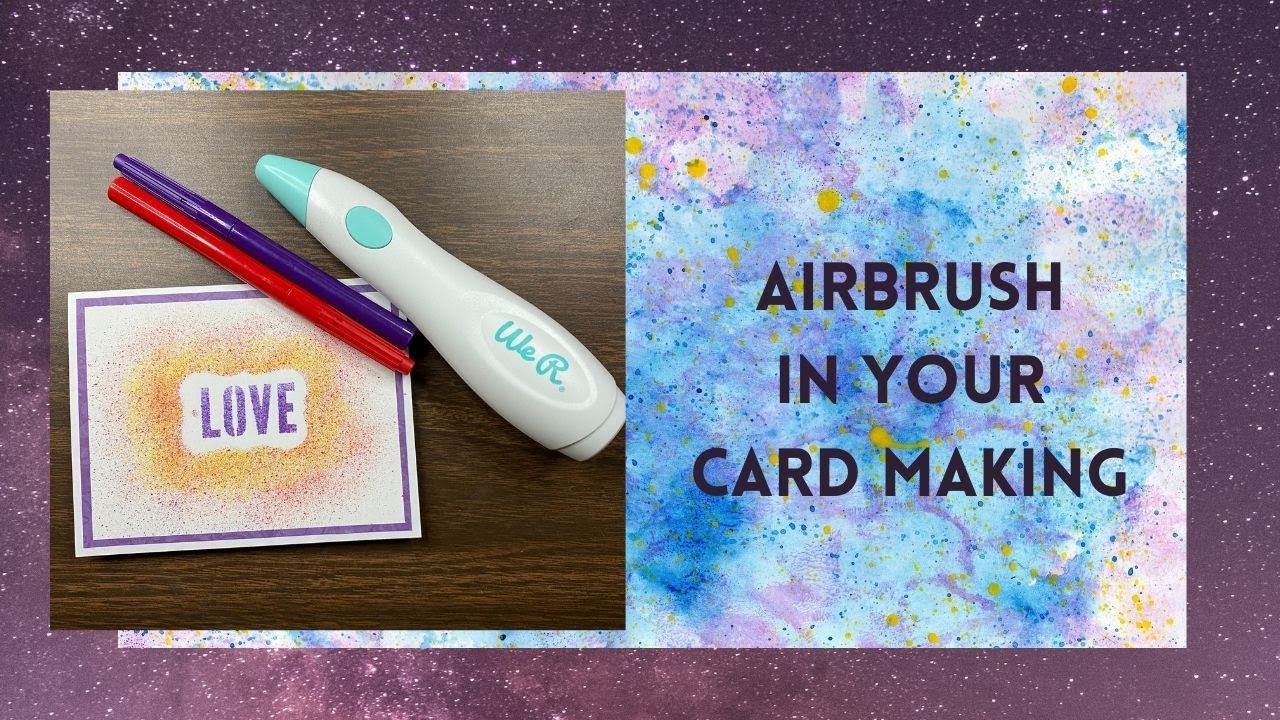 Card using We R Memory Keepers Marker Airbrush Tool
