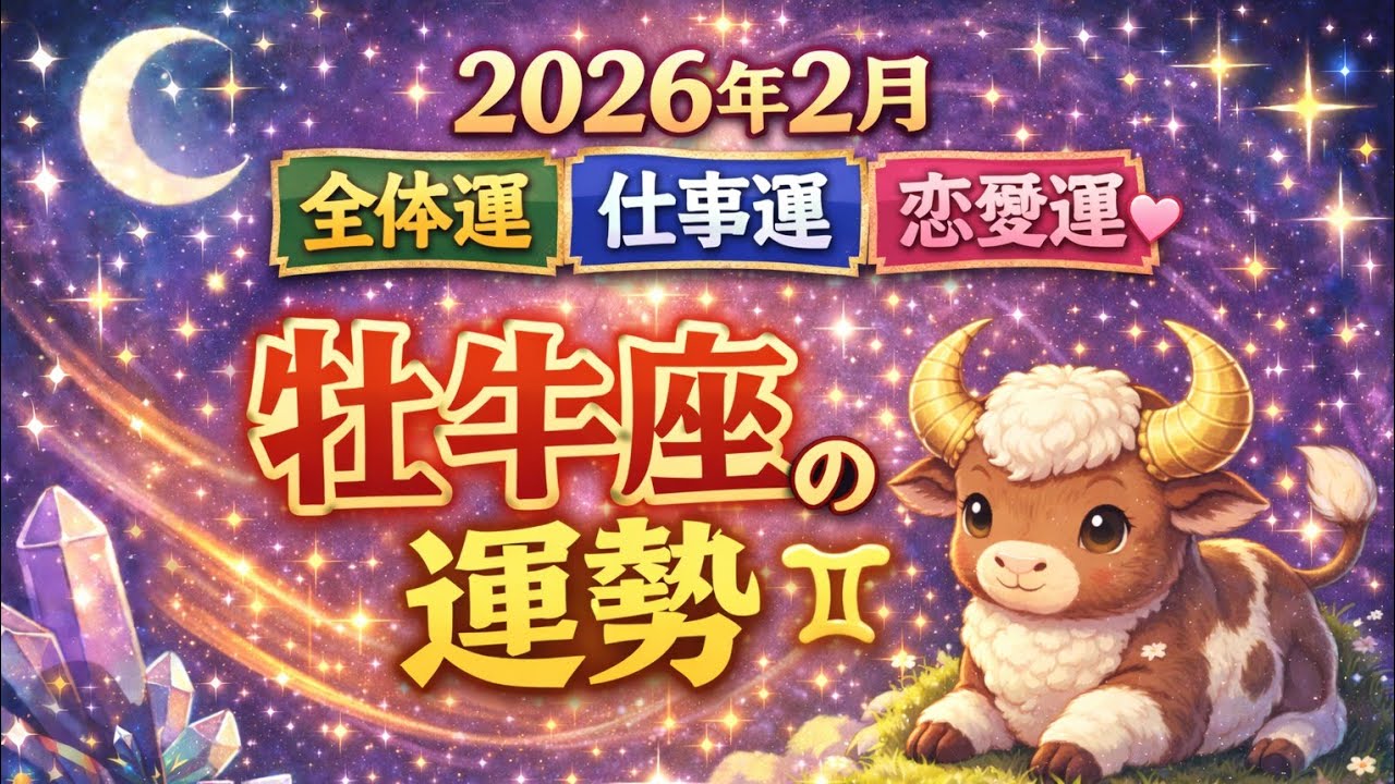 【ヤバい😱】2026年2月 牡牛座の運勢 全体運・仕事運・恋愛運・オラクルメッセージ【タロット占い】運命・12星座占い・転機・イベント・バレンタイン・アプローチ