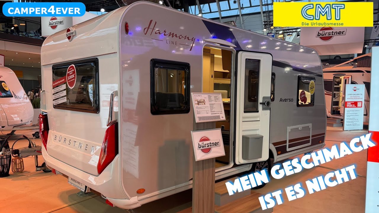 NEU 2025: BÜRSTNER Averso 490 TL als Harmony Line: schicker, komfortabler Wohnwagen, aber das Design