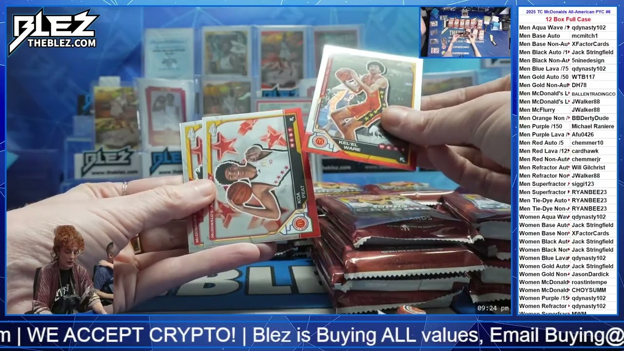 2025 Topps Chrome McDonalds All American 12 Box Full Case Break #06 Выберите свой цвет