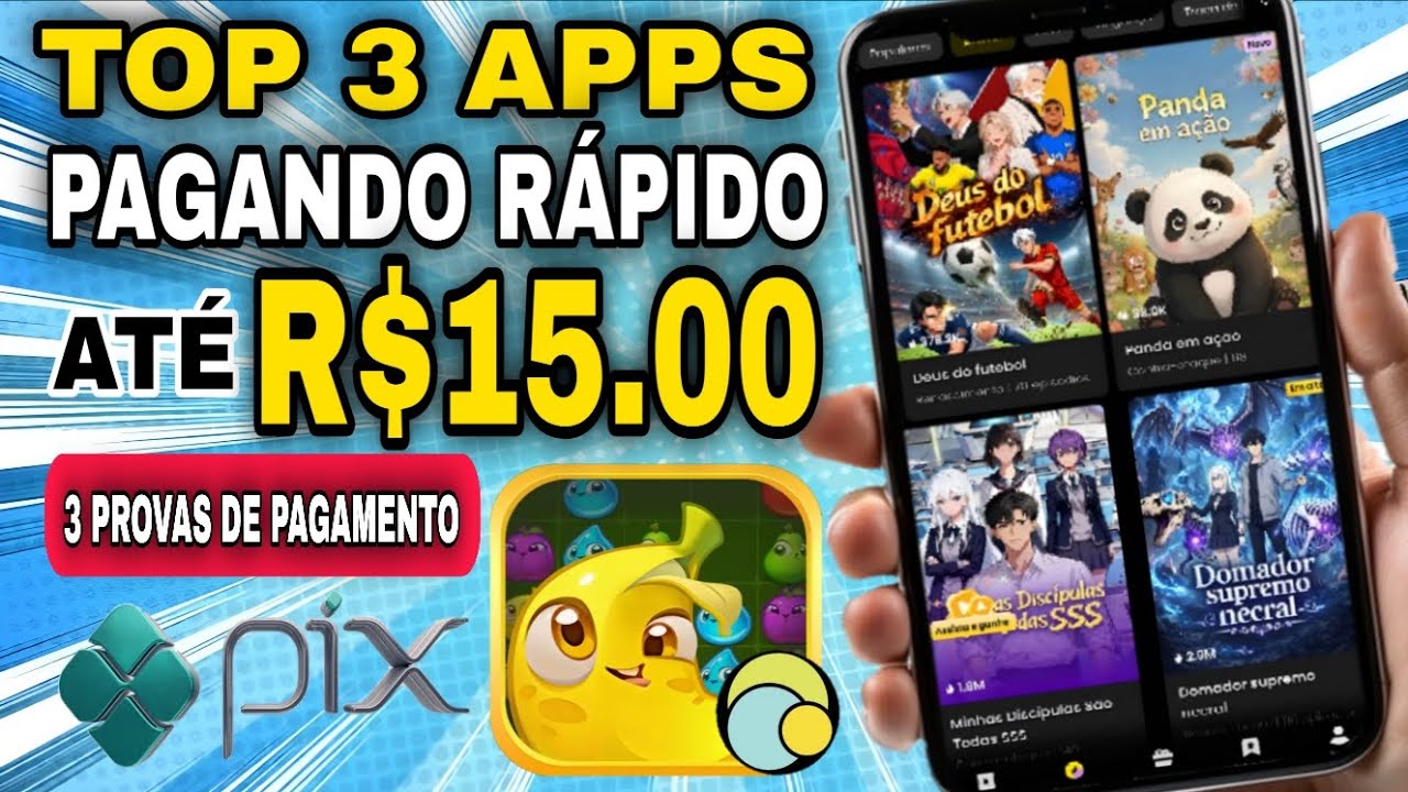 TOP 3 APPS Pagando R&aacute;pido Via Pix - Melhores App Pagando Recompensa Em Dinheiro Gr&aacute;tis Via Pix