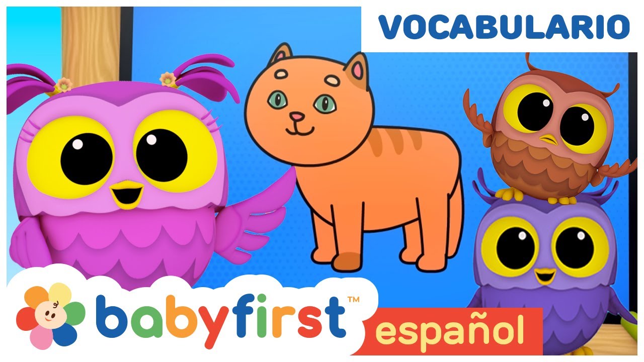 Hoot, Scoot & What | Aprender vocabulario para niños | gato y mas | primeras palabras | Baby First