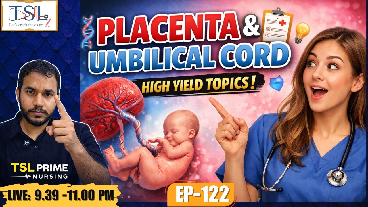 Placenta & Umbilical Cord | High Yield Topics for AIIMS NORCET-10 | Nursing Officer Exam Ep.122