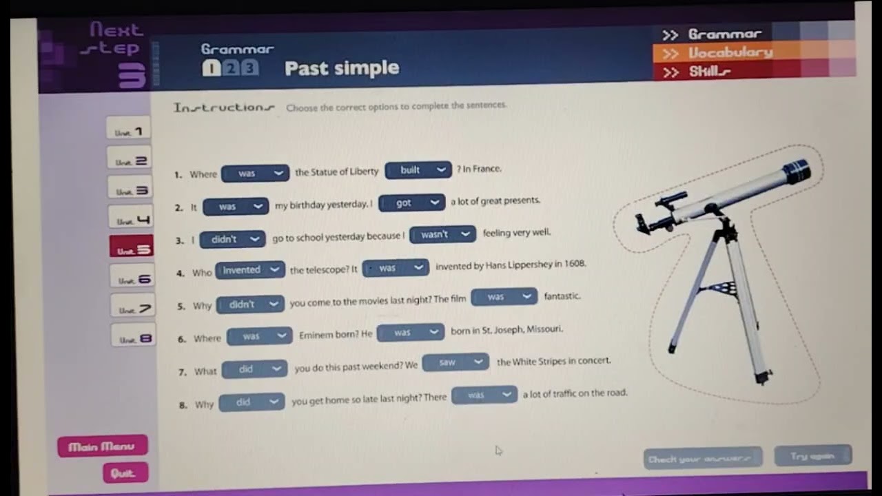 Next step 3 unity 5 grammar 1.2.3