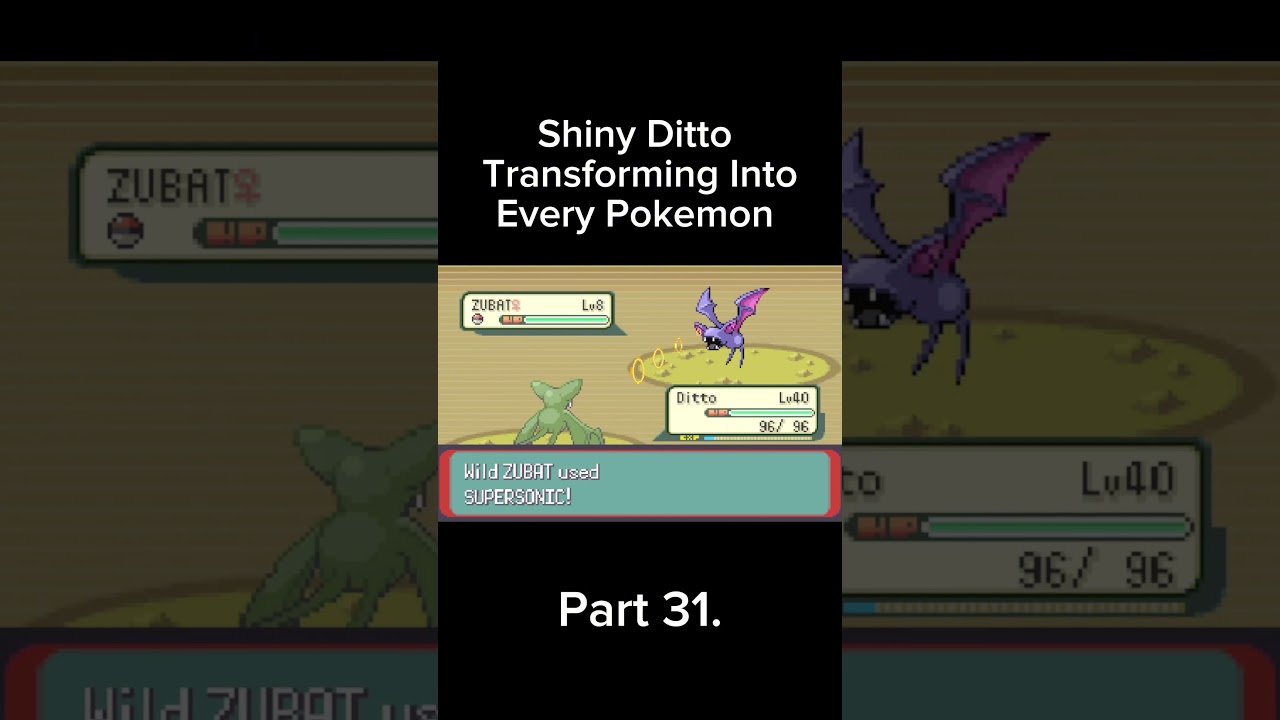 Shiny Ditto Transforming Into Every Pokemon. #shinypokemon #shinyhunting #pokemon