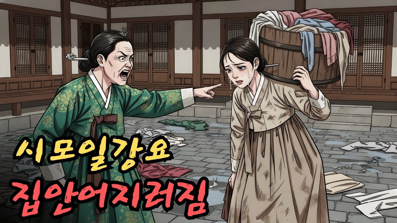 시어머니는 며느리에게 고된 일을 시켜 집안을 어지럽혔다. | 민담 | 전설 | 설화 | 옛날이야기