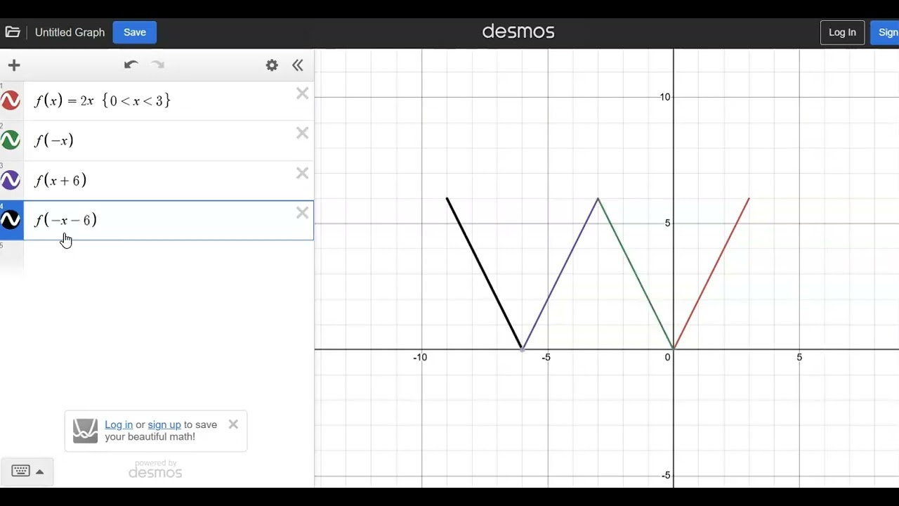 Making a 'w' on Desmos