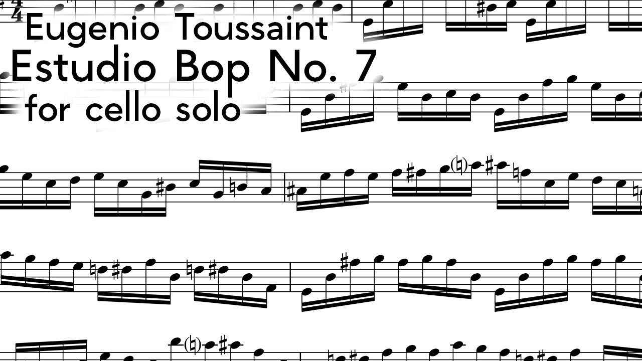 Eugenio Toussaint - Estudio Bop No. 7 (2005) Score