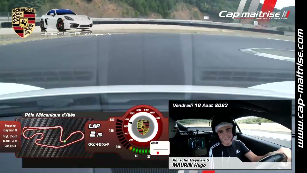 Stage de pilotage Cap Maîtrise avec une Porsche Cayman 718 S au Pôle Mécanique