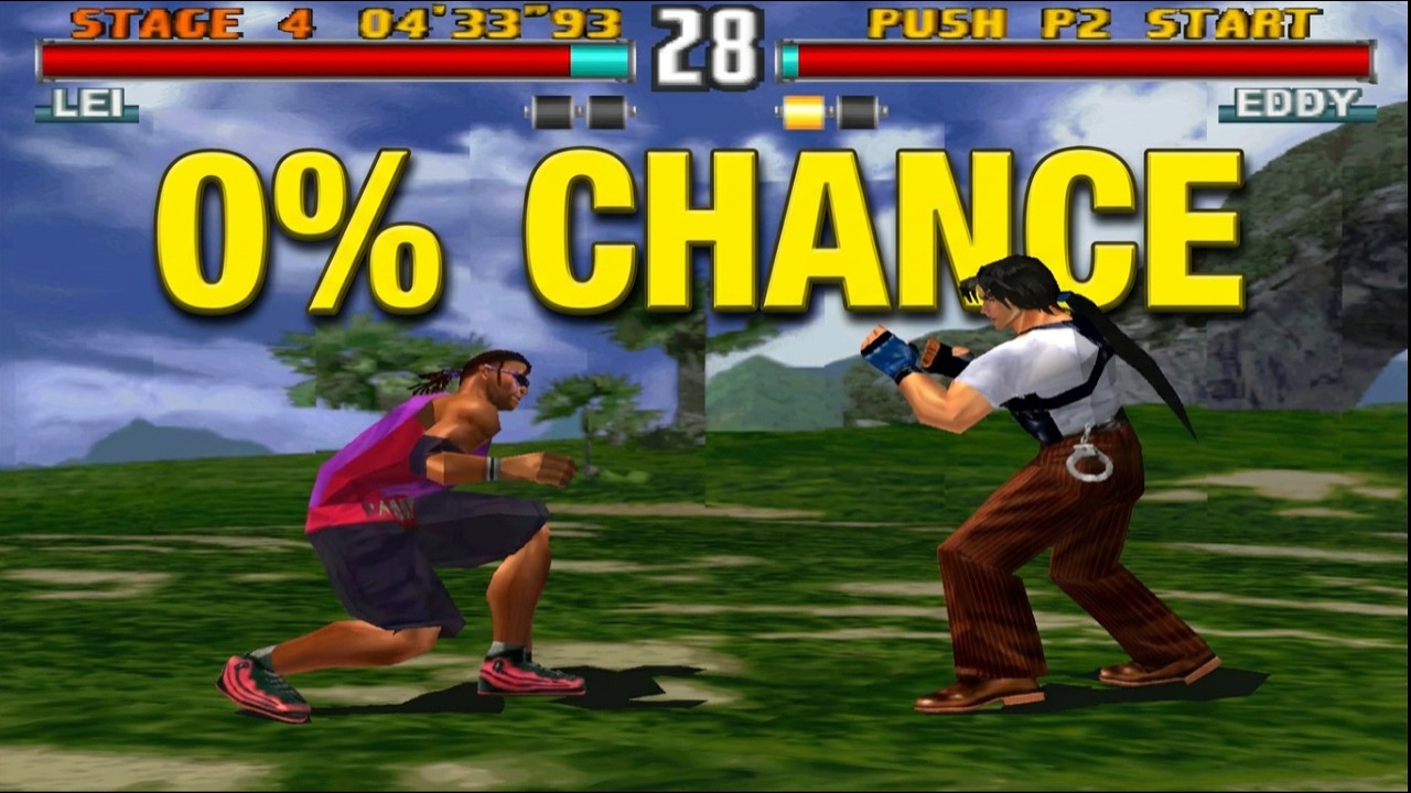 В Tekken 3 бой Лей против Эдди совершенно неработоспособен! [Без комментариев, 4K]