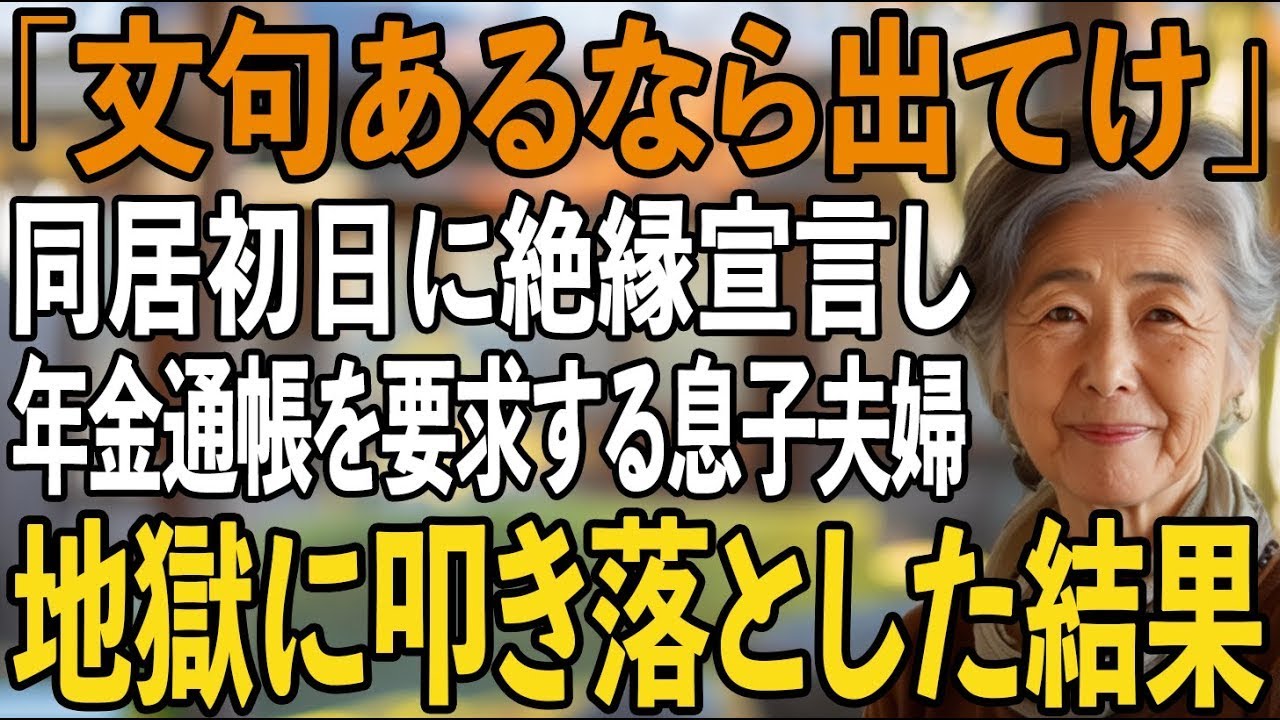 同居初日から家事育児を私に全部丸投げし、年金通帳を要求する息子夫婦「文句あるなら出てけ」と言い放った瞬間、私が予想外の行動に2人は顔面蒼白に【シニアライフ】【60代以上の方へ】
