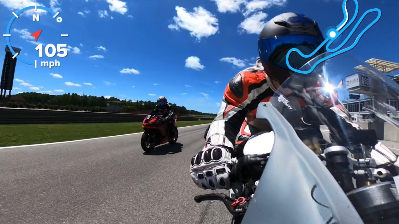 Triumph Daytona 675R vs Aprilia RS660 at Barber Motorsports Track