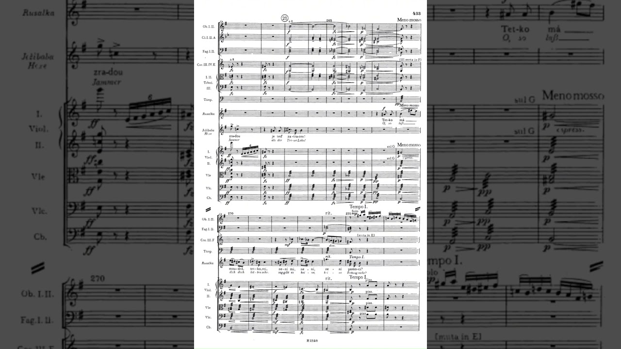 Dvořák: Act 3 from Rusalka, Op. 114 (with score)