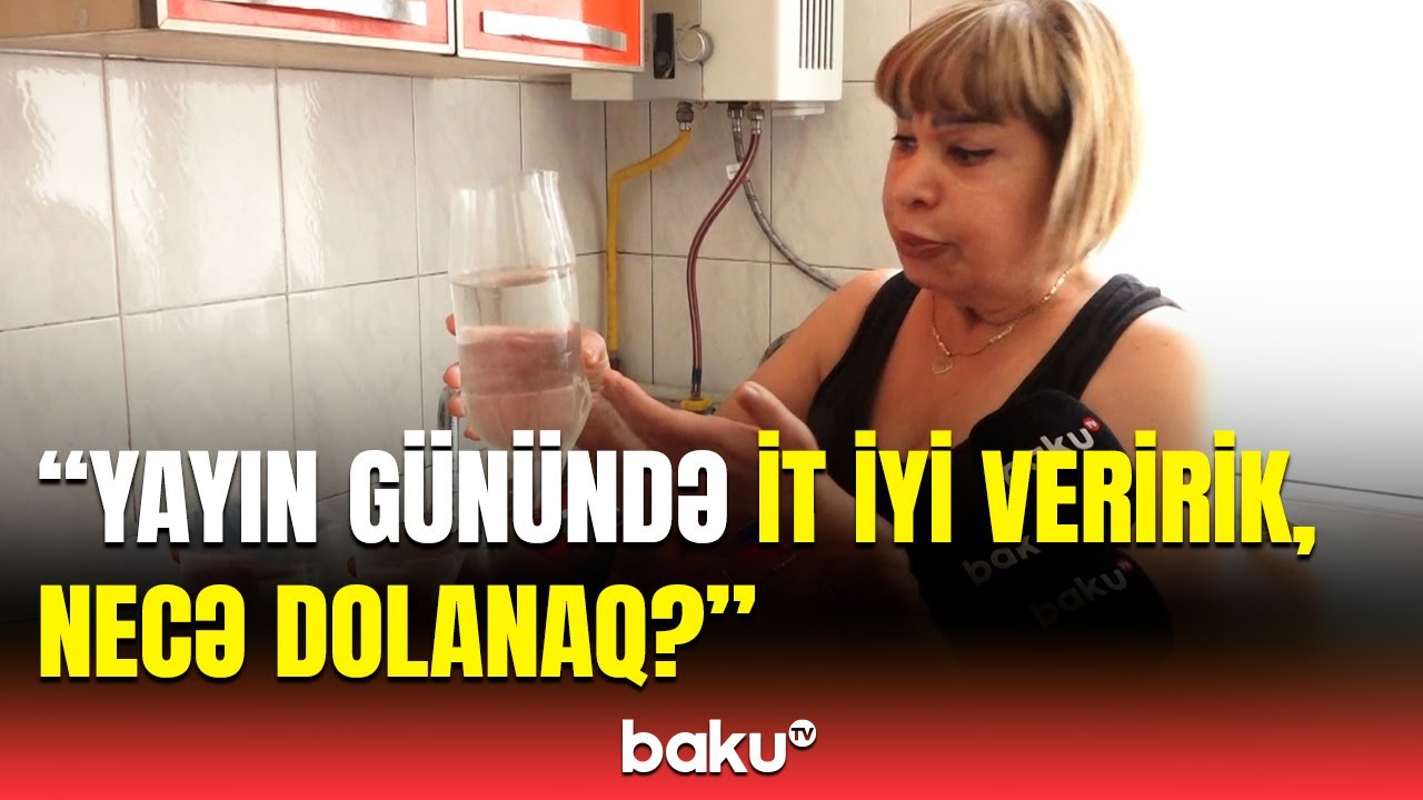 Susuz qalan Yeni Günəşli sakinləri özündən çıxdı | 