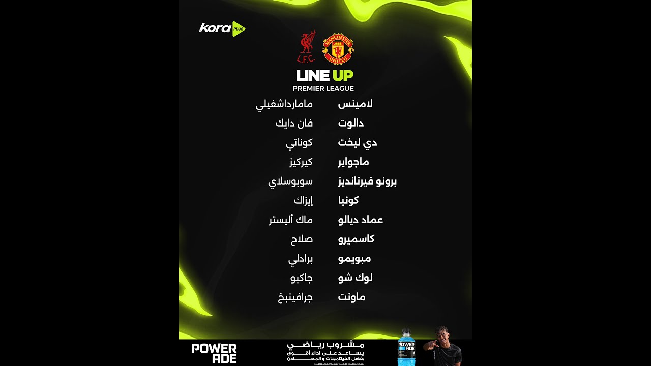 قمة الجولة في الدوري الإنجليزي.. ليفربول في مواجهة مانشستر يونايتد في البريميرليج 🏆