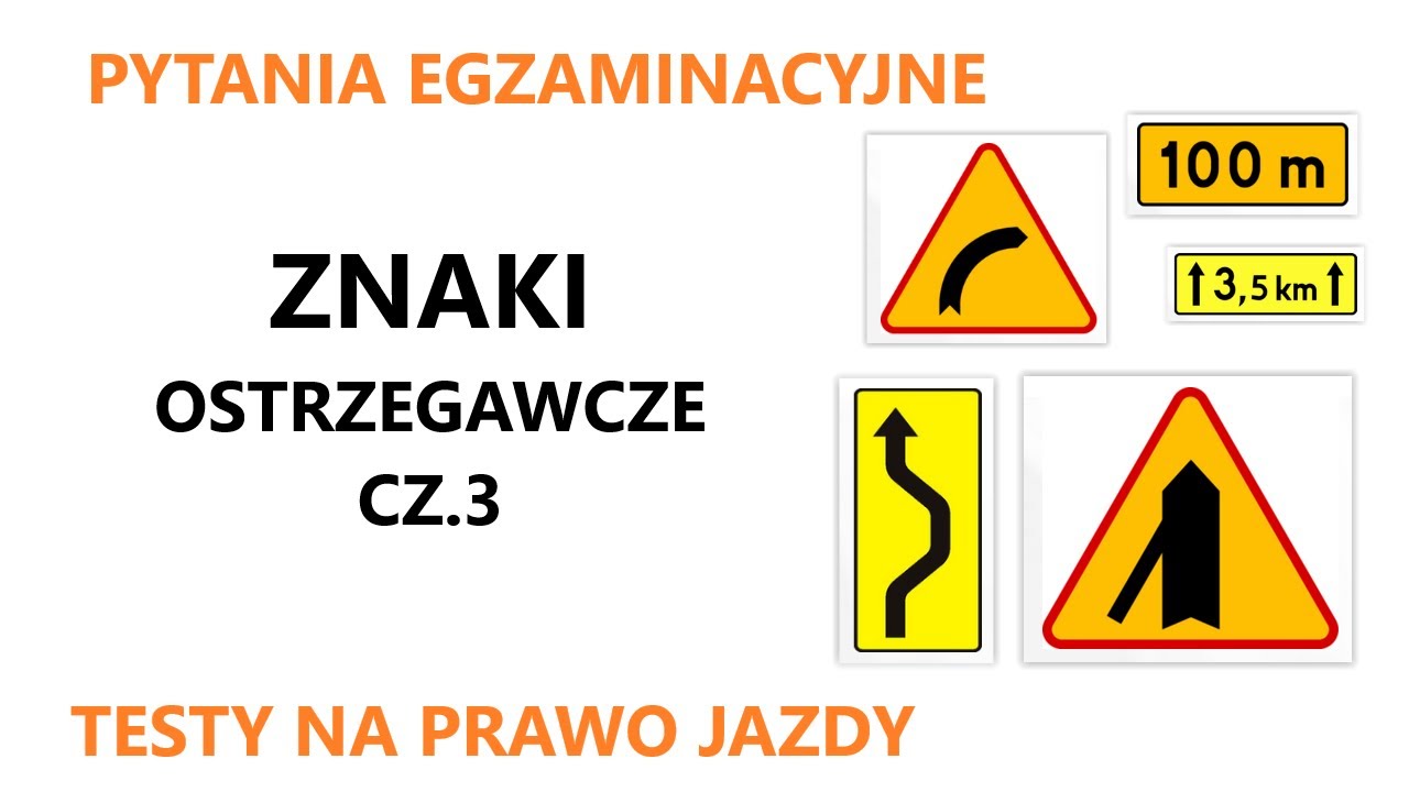⚠⚠Pytania egzaminacyjne na prawo jazdy ⚠⚠ znaki ostrzegawcze cz.3