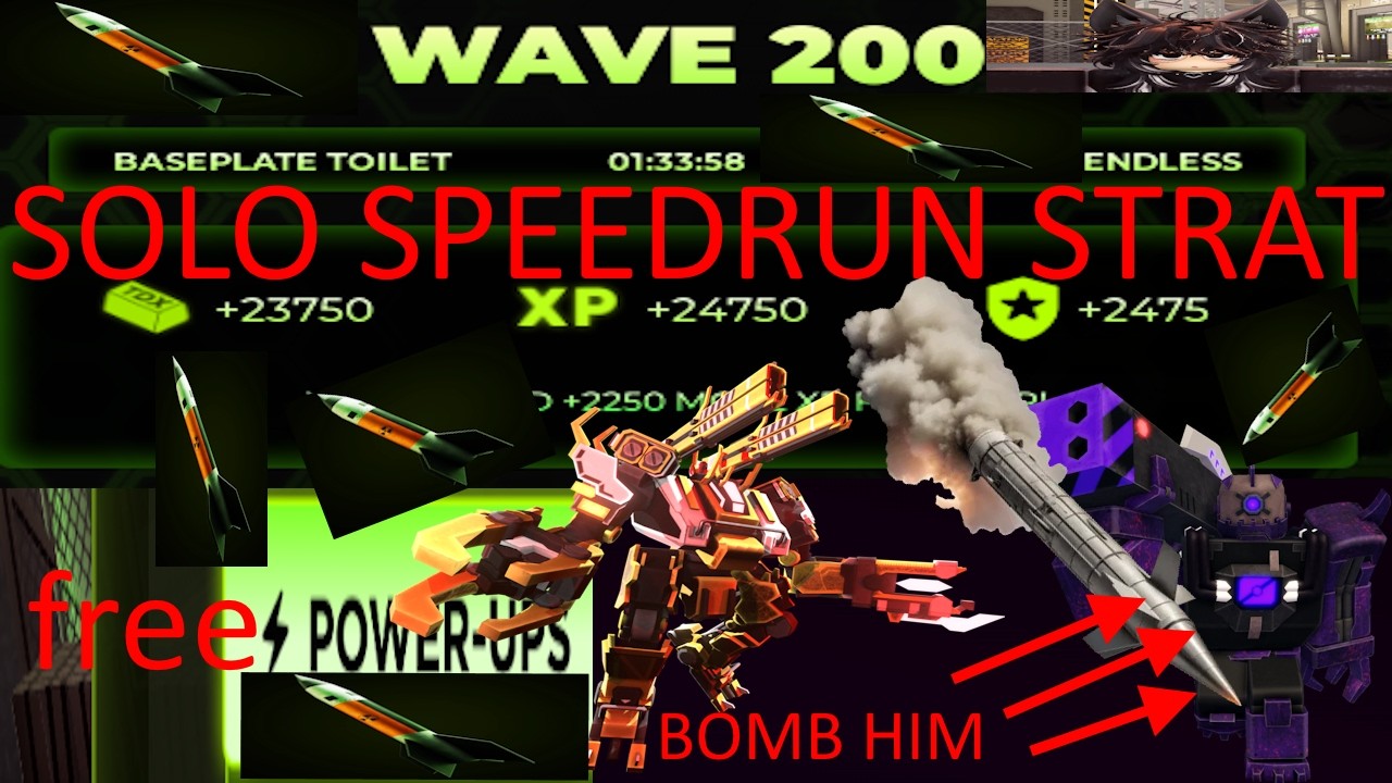 SOLO ENDLESS TDX SPEEDRUN STRATEGY (GET INFINITE POWER UPS)